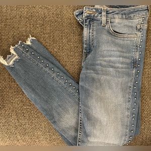 Zara side studded jeans